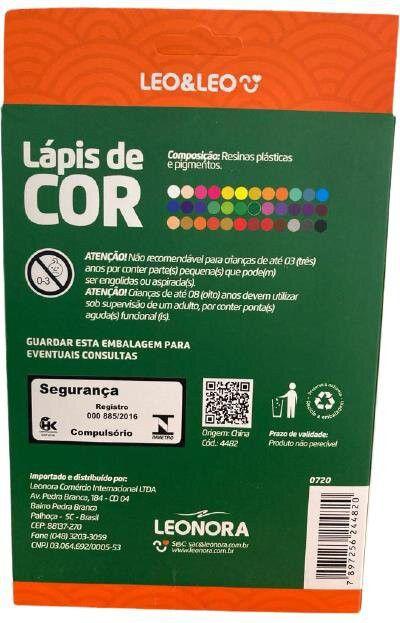 Lápis De Cor Leo Leo 36 Cores - Leo e Leo - Lápis de Cor